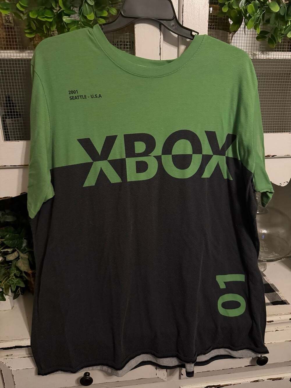 Xbox Meta Threads T-Shirt Size 3XL Green Black 2001 Seattle